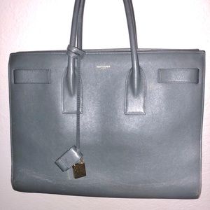 Yves Saint Laurent Large Sac De Jour Bag Grey/Blue